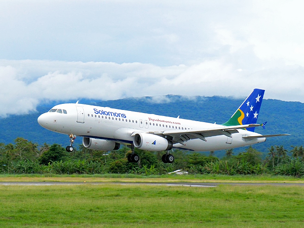 First flights from Honiara-Santo-Auckland