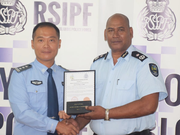Fourth CPLT deployment presented with certificate of appreciation and international law enforcement cooperation medal