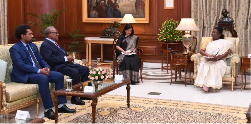 SI envoy presents credential to President of India