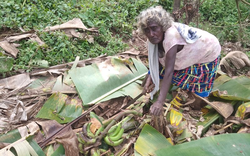 Elderly lady seeks help after flood