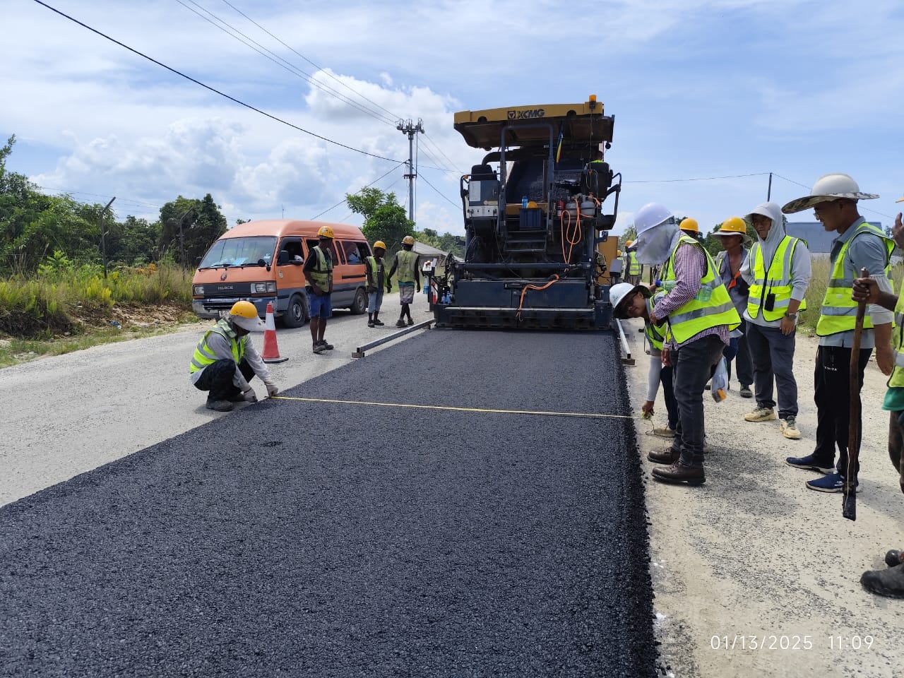 Noro roads covered with asphalt