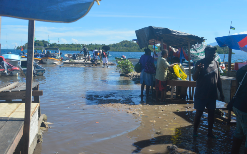 King tides affect Gizo shoreline